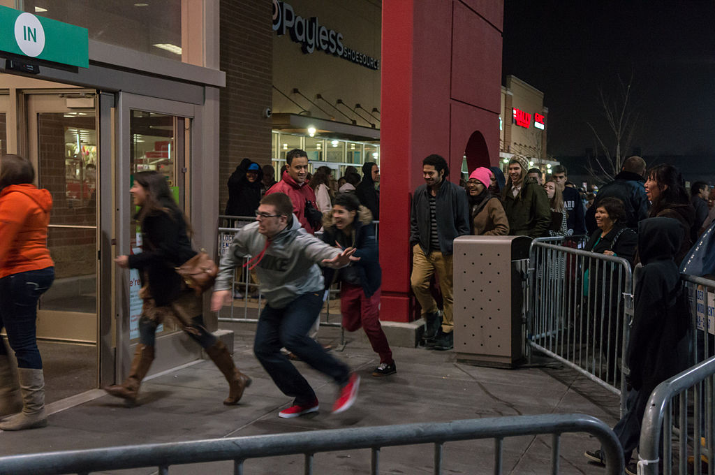 Police weren't dealing with crazed shoppers - Source: Wikimedia